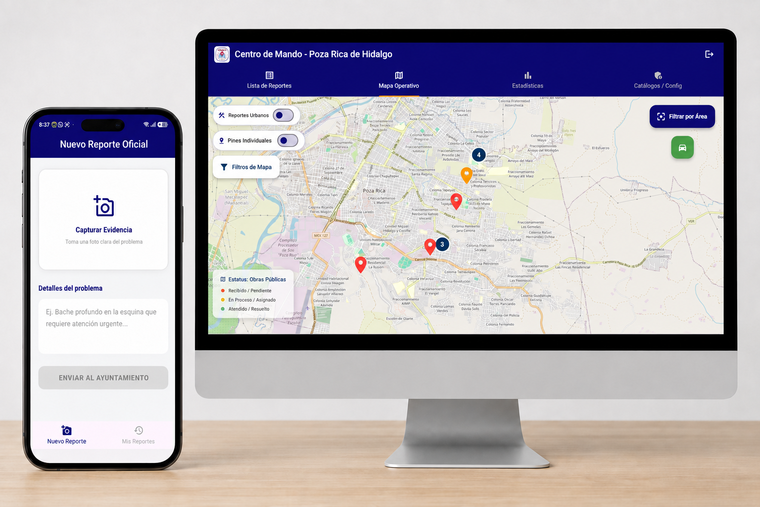 Mockup de SIGAC App y Web